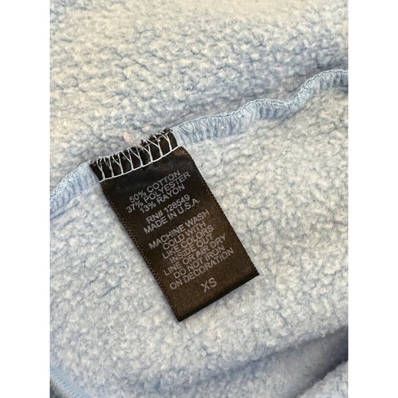 Aviator Nation Blue Logo 5 Stripe Hoodie Lounge Pullover Relaxed Sweatshirt XS - Picture 3 of 5